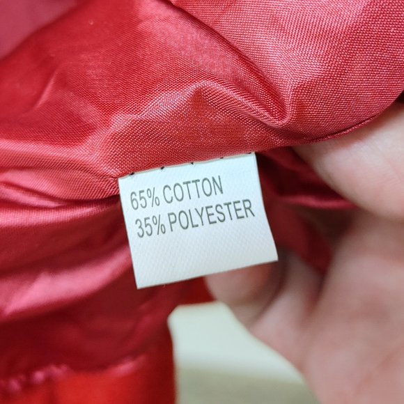 RED SHORT DOUBLEBREASTED TRENCH COAT. - Picture 3 of 7